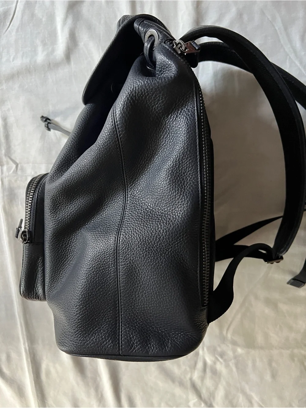 Coach Sullivan Leather Backpack Rare Deep Navy Color